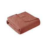 3 Piece Reversible Cottage Quilt Set, Clay Red