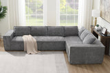 NOUVA 130" Chenille 6-Seater Sofa