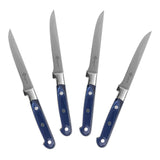 Au Nain, Set of 4 Steak Knives, with Pearlized Blue Handles