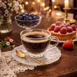 Vintage Embossed Glass Tea Cup & Saucer Set