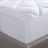 Fluffy Mattress Pad with Polyester Fiber Fill, White