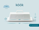 Kook Ceramic Butter Dish with Lid