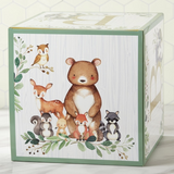 Woodland Baby Block Box Set of 4 Baby Shower Decor