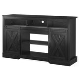 Wholesale Farmhouse TV Stand with Sliding Barn Door for TVs up to 65+