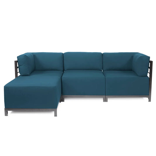 Axis 4pc Sectional Seascape Turquoise Titanium Frame