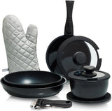 Moss & Stone 10-Piece Stackable Nonstick Cookware Set
