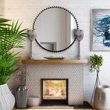 Bellfore Beaded Round Mirror