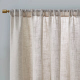 Linen Blend Light Filtering Curtain Panel Pair, Natural