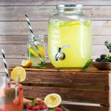 Kook 1 Gallon Glass Drink Dispenser with Spigot