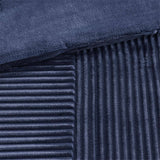 Corduroy Plush Comforter Mini Set, Navy Blue