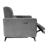 Low Track Arm Adjustable Power Recliner Chair, Dark Grey