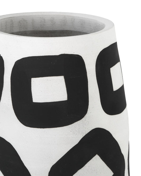 Pagliacci Black & White Tall Vase