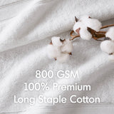 Antibacterial Spa-Like 8-Piece Bathroom Towel Set, White
