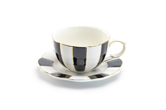 Grace Teaware Scallop Porcelain Tea Cup & Saucer