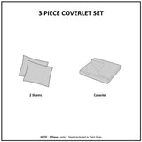 White Solid Farmhouse Reversible Quilt Set