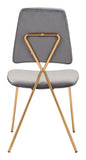 Chloe Dining Chair (Set of 2) Gray & Gold