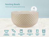 Kook Ceramic Nesting Bowls Set of 4, Ivory