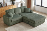 ZYLO 84" Loveseat with 2 Ottomans