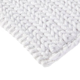 Wholesale Cotton Chenille Chain Stitch Bath Rug Bathroom Rugs, White