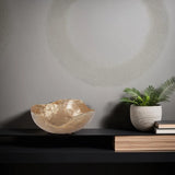 Round Bowl Uneven Rough Gold Finish -LG