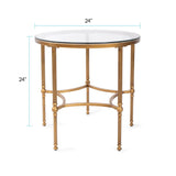 Bonnifait Antique Gold Round Side Table