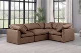 Indulge - Faux Leather 4 Piece Modular Corner Sectional