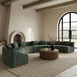 Avanti - Chenille Fabric Upholstered 4 Piece Modular Sectional