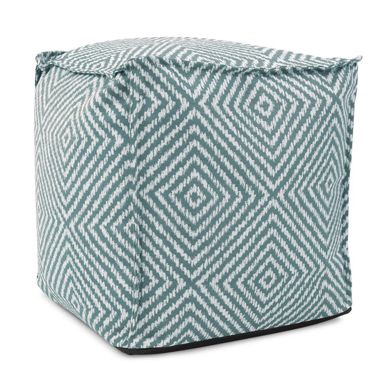 Outdoor Square Pouf Helm Teal