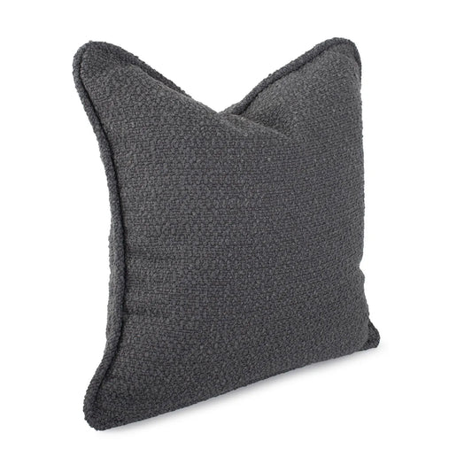 24 in. x 24 in. Pillow Barbet Charcoal - Down Insert
