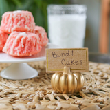Harvest Gold Pumpkin Place Card Holder Set of 6