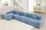 DESEO 170" 4-Seater Sofa with 1 Ottoman