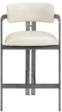 Aurum - Vegan Leather Upholstered Counter Stool With Gray Base