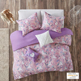 Unicorn 5PC Comforter or Duvet Cover or Coverlet Set, Pink