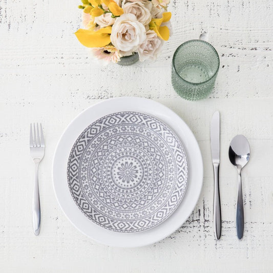 Casablanca Gray Salad & Dessert Plate 8"
