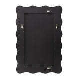 Maya Rectangular Waved Edge Mirror in Glossy White
