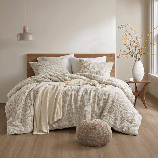 3-Piece Oversized Cotton Matelasse Comforter Set