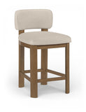 Paloma - Faux Leather Upholstered Counter Stool (Set of 2) - Brown Frame