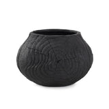 Faux Bois Round Bowl in an Ebony Finished Polyresin