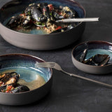Northern Lights Aurora Blue Serve Bowl 10", 81oz