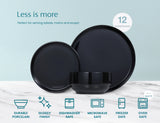 Kook 12-Piece Ceramic Dinnerware Set for 4