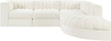 Rummi - Velvet Performance Fabric Upholstered 5 Piece Modular Sectional