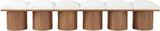 Pavilion - 6 Piece Modular Bench With Brown Base