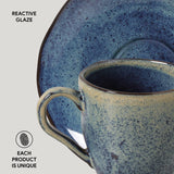 Porto Brasil Denim Espresso Cup & Saucer 4.1 oz