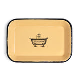 Yellow Enamel Soap Caddy Tray Farm Style