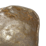 Round Bowl Uneven Rough Gold Finish -LG