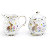 Grace Teaware Meadow Bunny Sugar & Creamer Set