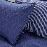 6 Piece Reversible Cottage Daybed Cover Set, Navy