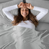 100% Organic Cotton 18" Deep Pocket Sheet Set, Grey