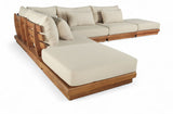 Mirella - 6 Piece Water Resistant Fabric Upholstered Outdoor Patio Modular Sectional