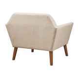 Modern Mid-Century Accent Arm Chair, Beige
